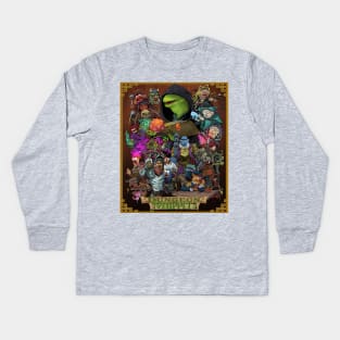 Dungeon Muppets (With Bordered Background) Kids Long Sleeve T-Shirt